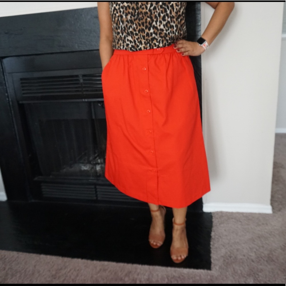 Amelia Red Vintage Midi